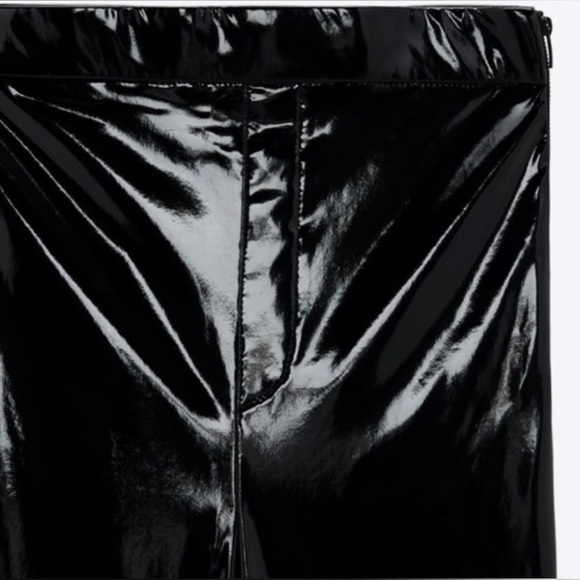 Zara Vinyl Leggings in Blk. Sz. M - Picture 4 of 4